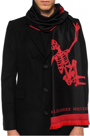 Reversible scarf with skeleton motif, zdjęcie 2 Reversible scarf with skeleton motif od Alexander McQueen